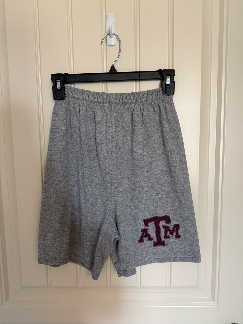 Gray Athletic Shorts with Maroon ATM Logo